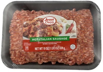 Jewel Hot Italian Sausage Bulk - 19 Oz