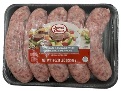Jewel Italian Peppers & Cheese Sausage Links - 19 Oz