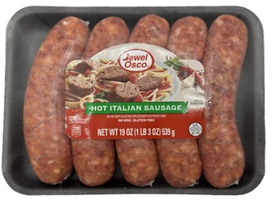 Jewel Hot Italian Sausage Links - 19 Oz