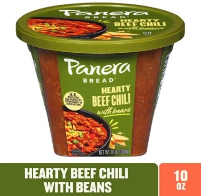 Panera Bread Hearty Beef Chili With Beans Soup Cup - 10 OZ