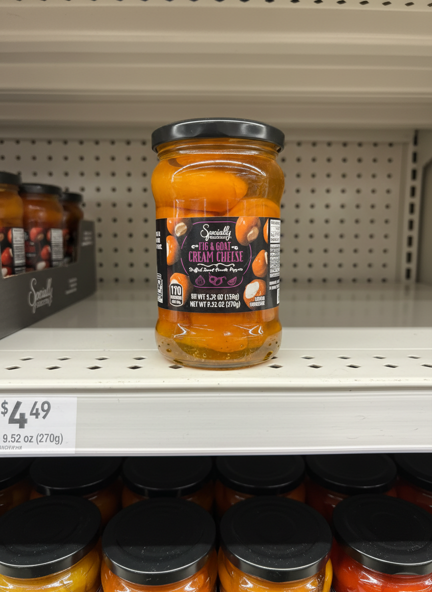 Specially Selected FIG & GOAT CREAM CHEESE Stuffed Sweet Piquante Peppers