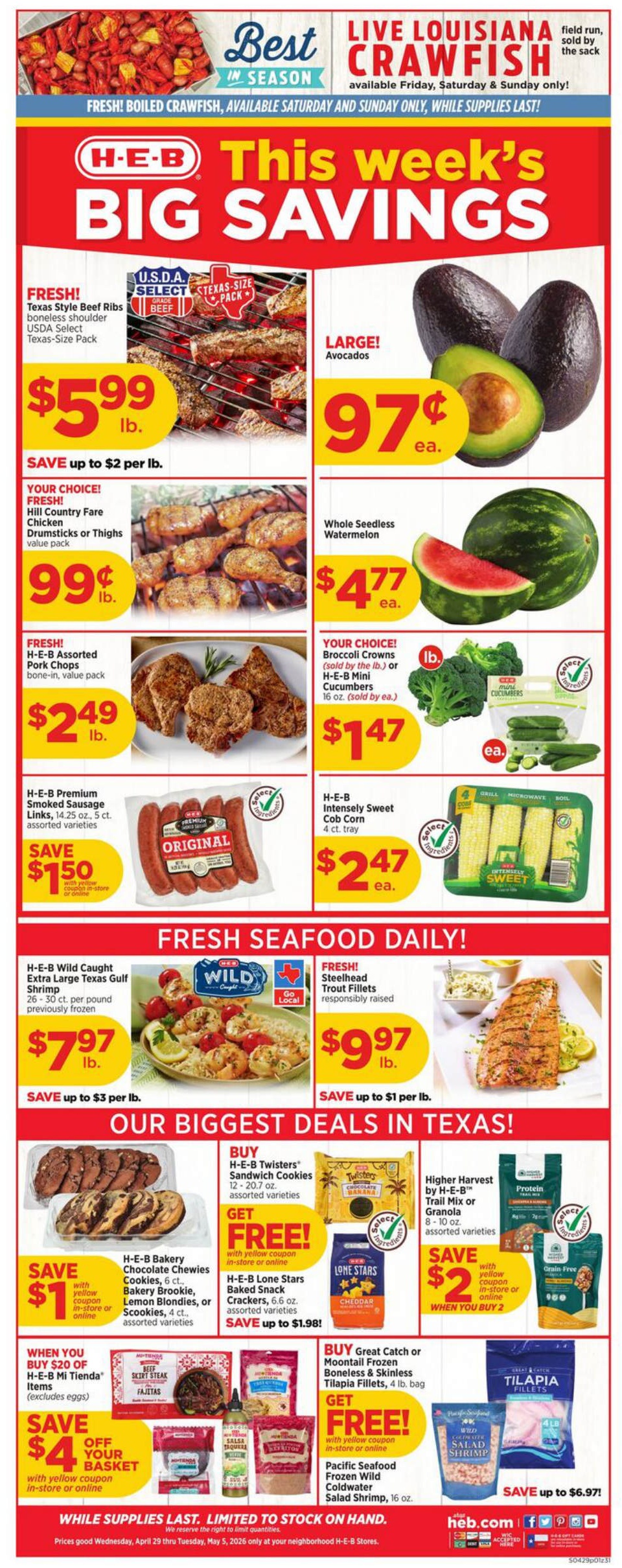 HEB Weekly Ad Page 1