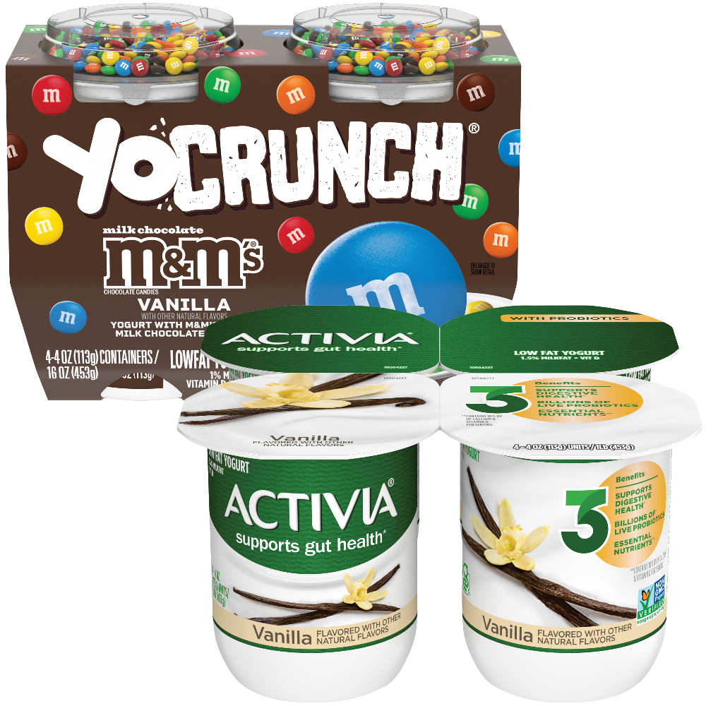 Dannon Activia or YoCrunch Yogurt