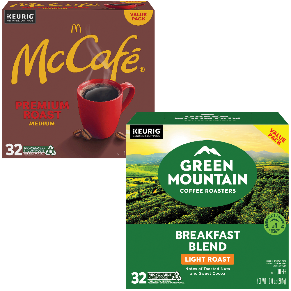 Green Mountain or McCafé K-Cups