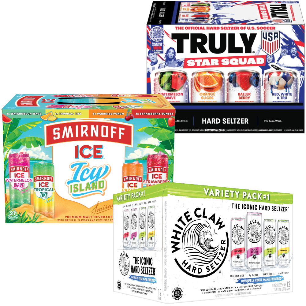 White Claw, Smirnoff or Truly