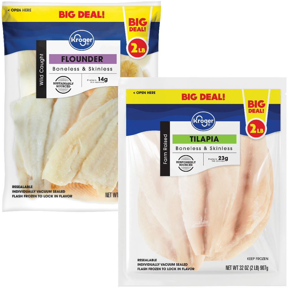 Kroger Tilapia or Flounder Fillets