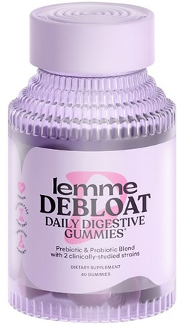 Lemme Debloat 60-ct. pre + probiotic gummies