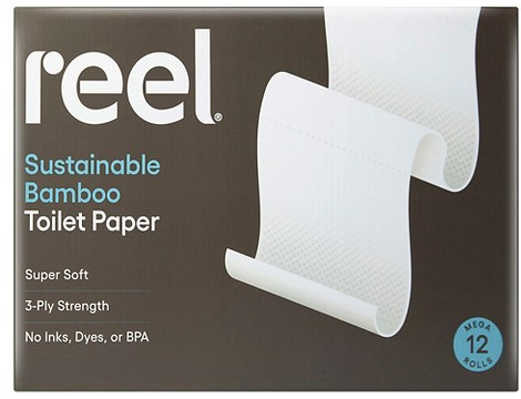 Reel 12-pk. sustainable bamboo toilet paper