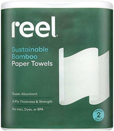 Reel 6-pk. sustainable bamboo paper towels