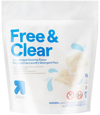 up&up free & clear 42-ct. unscented concentrated laundry detergent pods