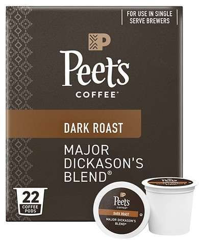 Select Peet’s single-serve coffee pods