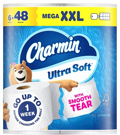 Charmin Ultra Soft 6-pk. mega-roll toilet paper