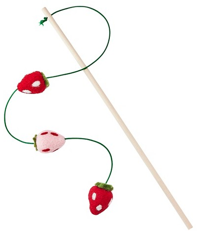Boots & Barkley™ strawberry wand cat toy