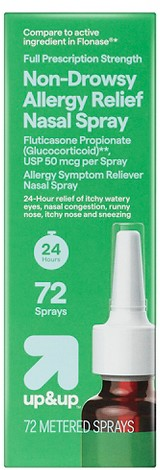 up&up non-drowsy fluticasone 72-spray allergy relief nasal spray