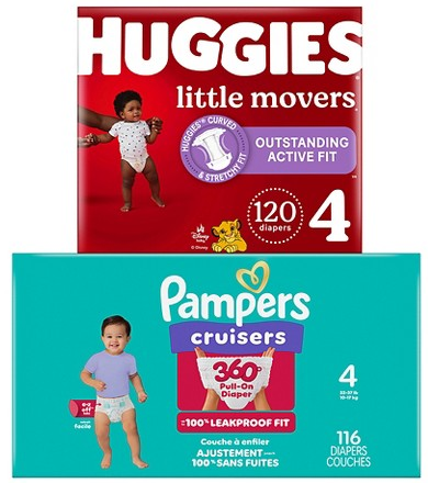 up&up™ 200-ct. absorbent, Huggies & Pampers