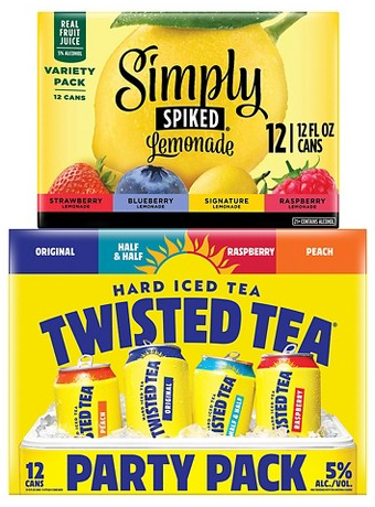 Select Simply Spiked & Twisted Tea 12-pk. hard drinks