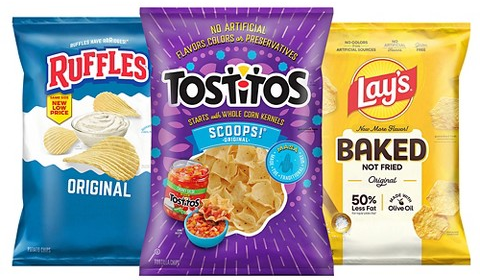 Select Ruffles, Tostitos & Baked snacks & dips