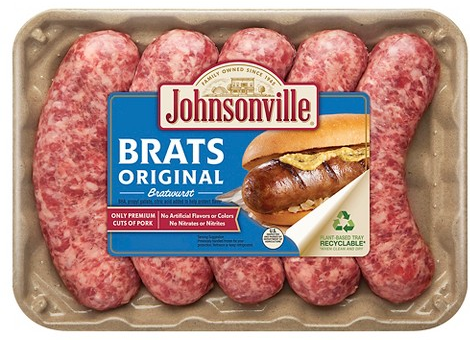 Select Johnsonville brats or sausage links