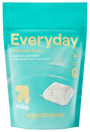 up&up everyday 18-ct. dishwasher detergent packs