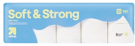 up&up soft & strong 30-ct. toilet paper rolls