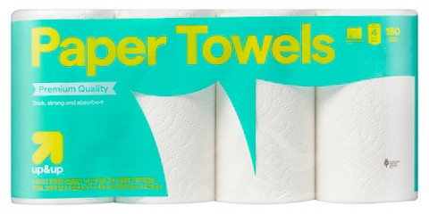 up&up make-a-size 4-pk. 150-sheet paper towels