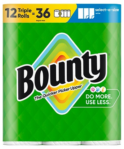 Bounty Select-a-Size 12-ct. triple paper towel rolls