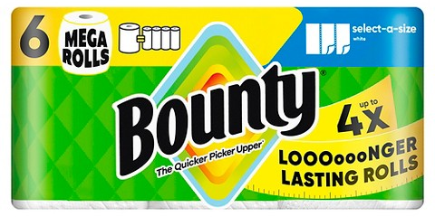 Bounty Select-a-Size 6-ct. mega paper towel rolls