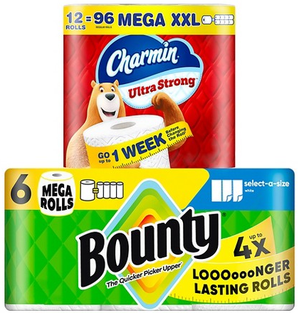 Select Charmin & Bounty products
