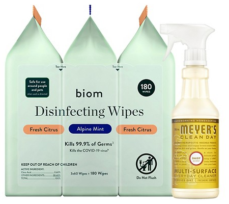 Select cleaning supplies