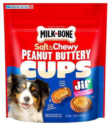 Milk-Bone Jif Soft & Chewy Peanut Buttery Cups 4.5-oz. dog treats