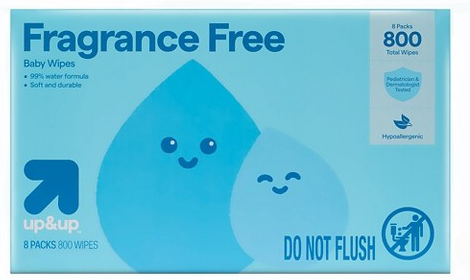 up&up 800-ct. fragrance-free baby wipes