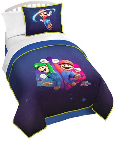 The Super Mario Galaxy Movie twin quilt set