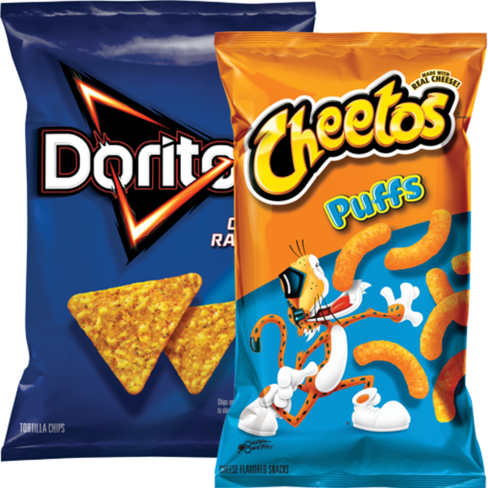 Cheetos, Doritos, Miss Vickie's or Ruffles Chips or Snacks
