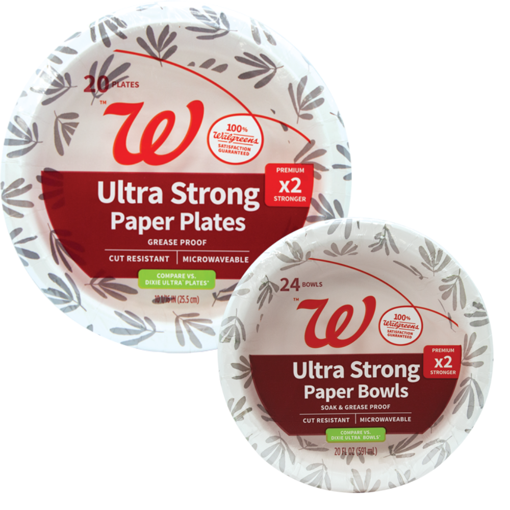 Complete Home™ or Walgreens Disposable Tableware
