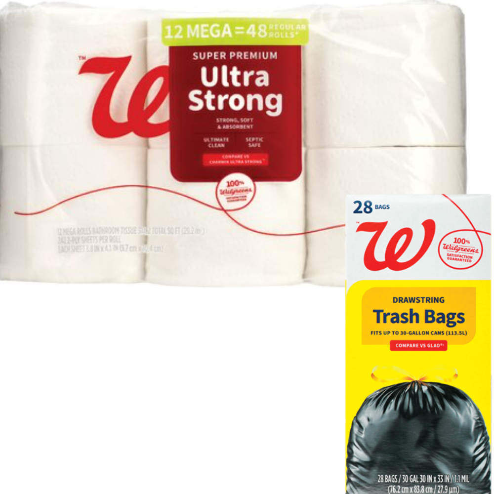 Walgreens Bath Tissue or Trash Bags