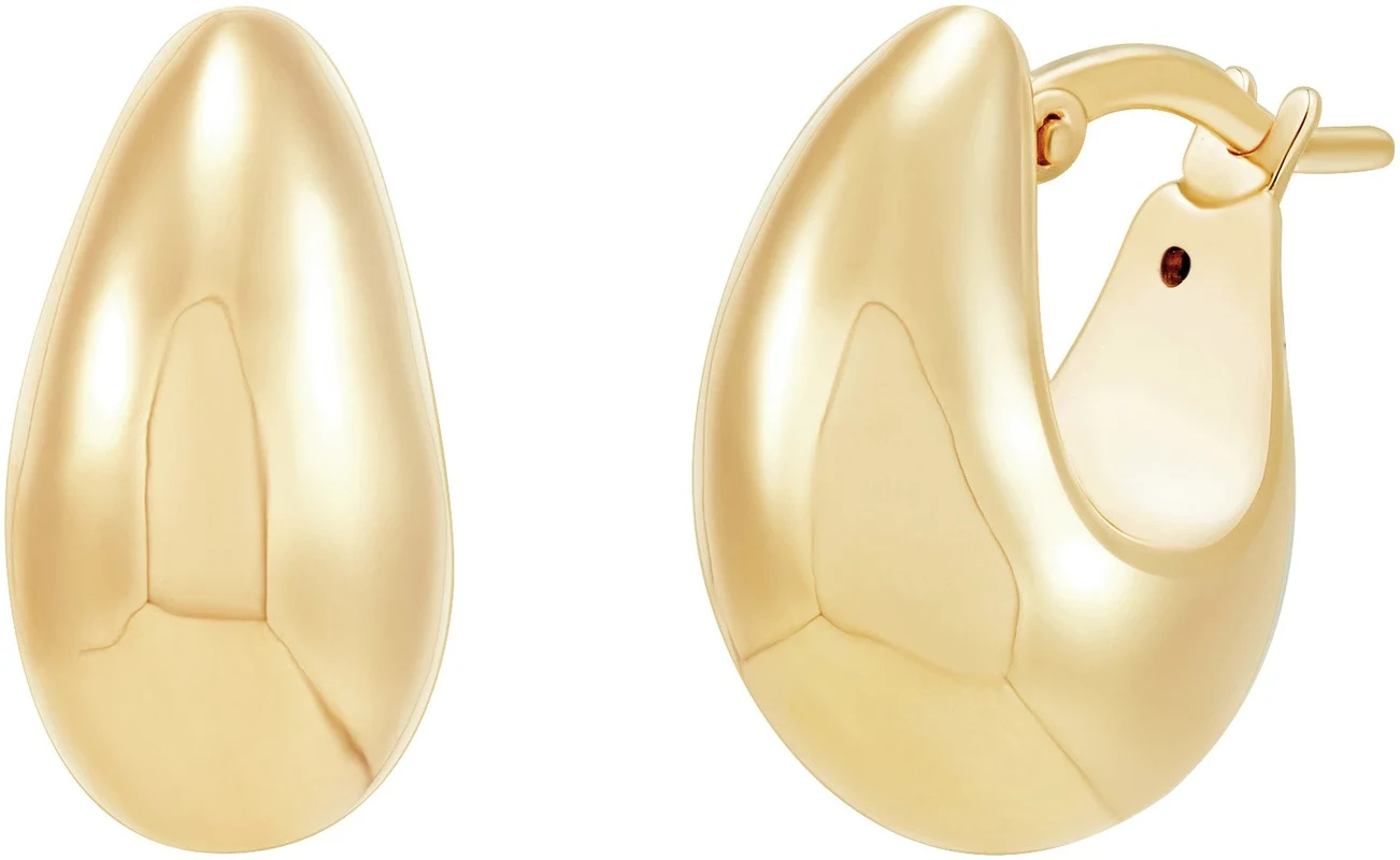 14kt Yellow Gold Wide Hoop Earrings