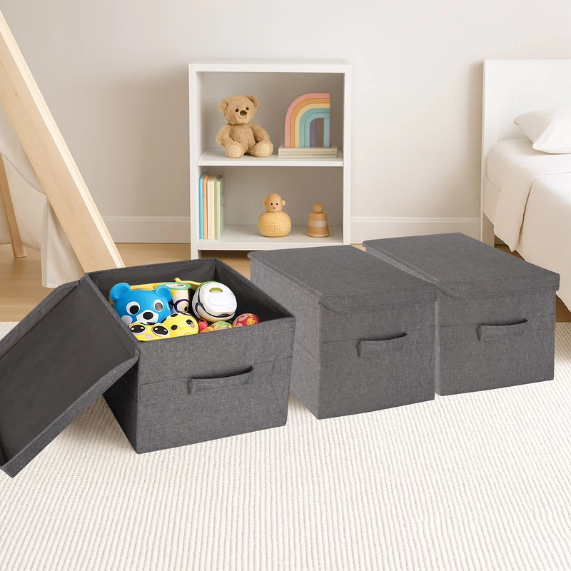 Allspace Collapsible Fabric Storage Organizer, 3 Pack