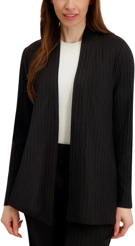 Andrew Marc Women's Rib Knit Open Cardigan