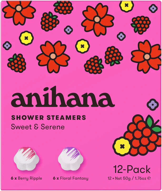 anihana Shower Steamers, 1.76 oz, 12-pack