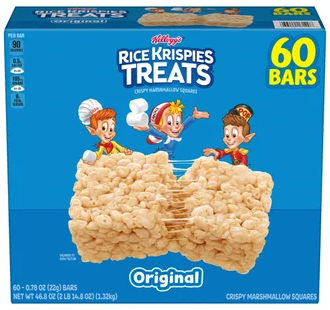 Kellogg's Rice Krispies Treats, 0.78 oz, 60-count