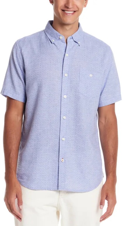 Weatherproof Vintage Men's Short Sleeve Woven Shirt