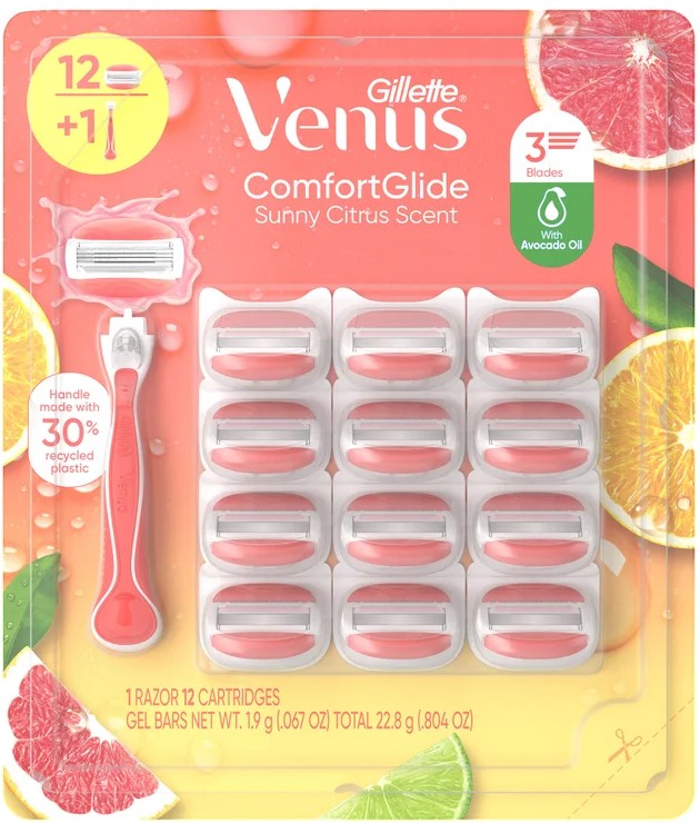 Gillette Venus ComfortGlide Sunny Citrus Razor & Refills