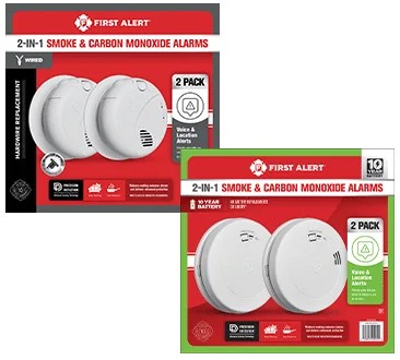 First Alert Wired OR Battery Combo Smoke/CO Alarm