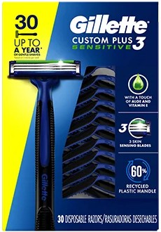Gillette Custom Plus3 Sensitive Disposable Razors