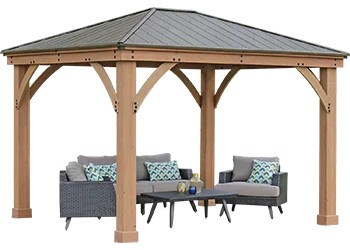 Yardistry 12' x 10' Gazebo with Aluminum Roof