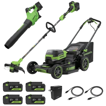 Greenworks 48V (24V x 2) Mower, Trimmer & Blower Combo Kit