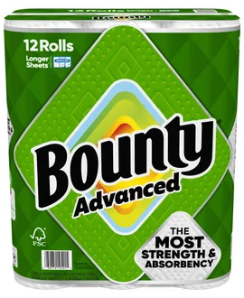 Bounty Advanced Paper Towels, 2-Ply, 103 Sheets, 12-count