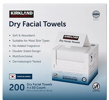 Kirkland Signature Dry Facial Towels