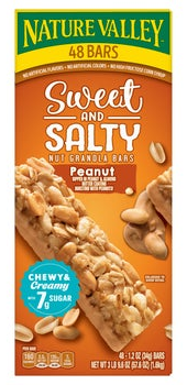Nature Valley Sweet and Salty Granola Bar, Peanut, 1.2 oz, 48-count