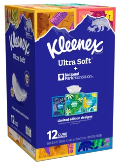Kleenex Ultra Soft Facial Tissue, 3-Ply, 85-count, 12-pack